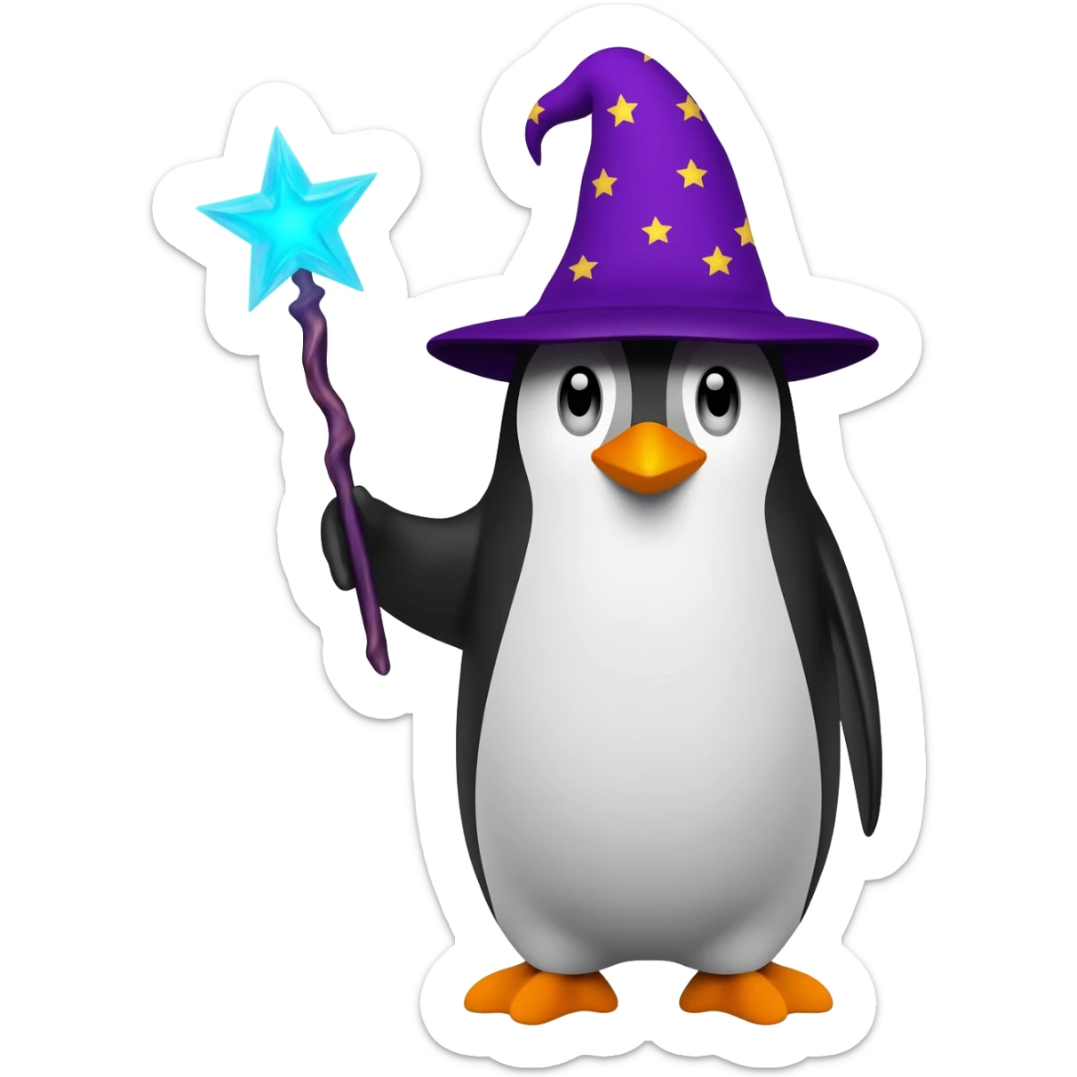 Penguin Wizard sticker