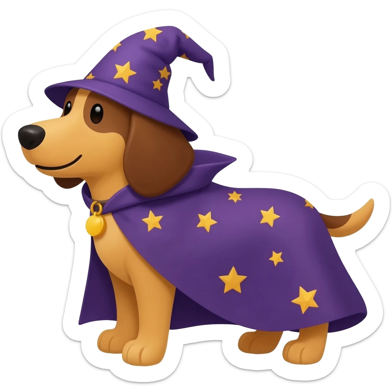Dog wizard sticker