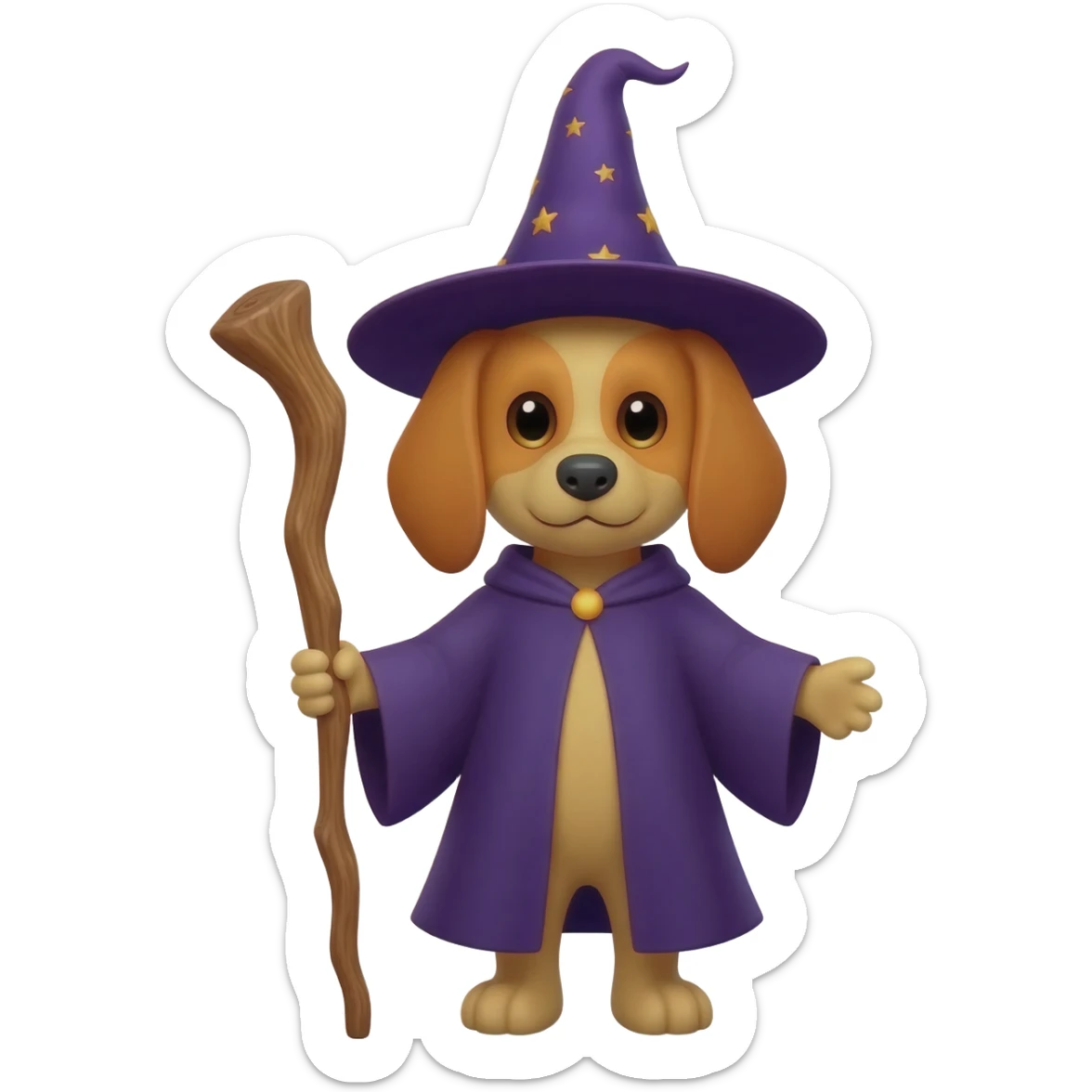 Dog wizard sticker