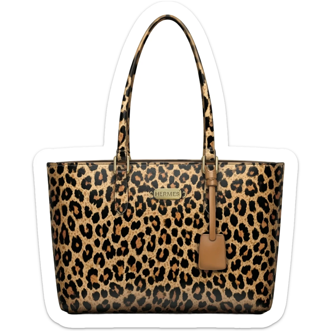 kelly hermes leopard design bag sticker