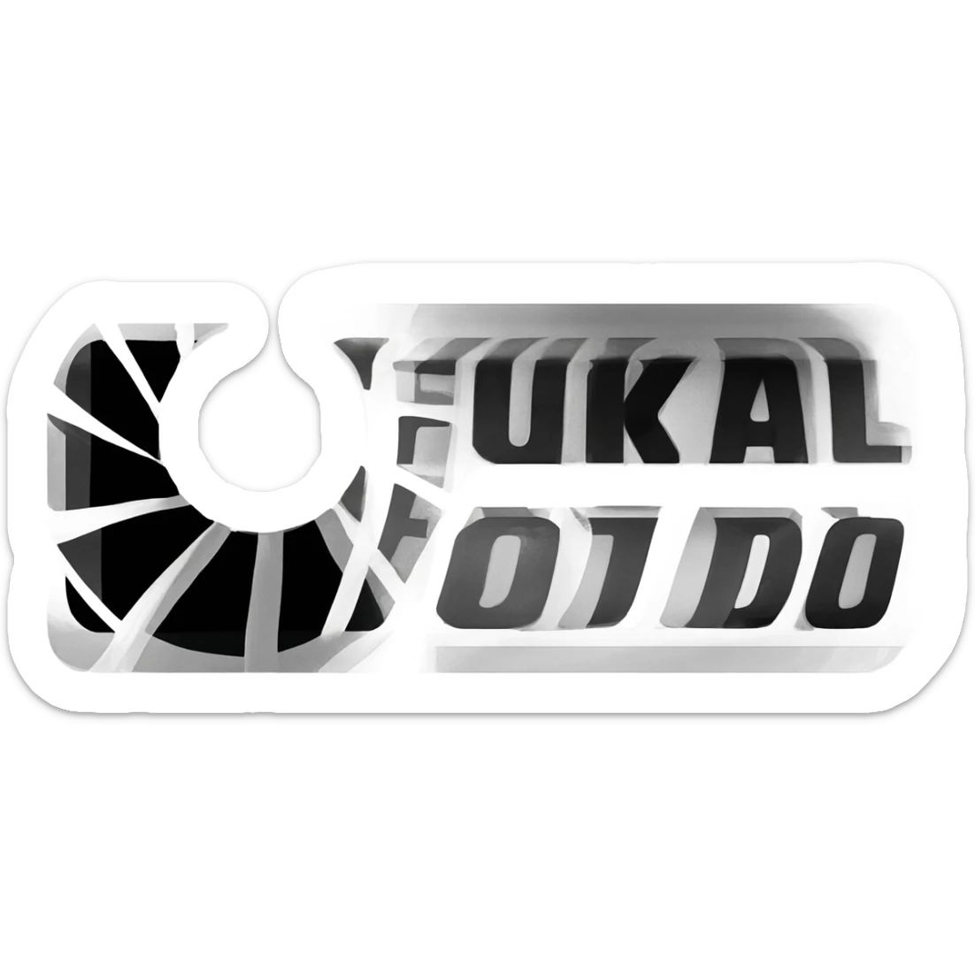 BW Logo for Photograph: FUKAL FOTO sticker