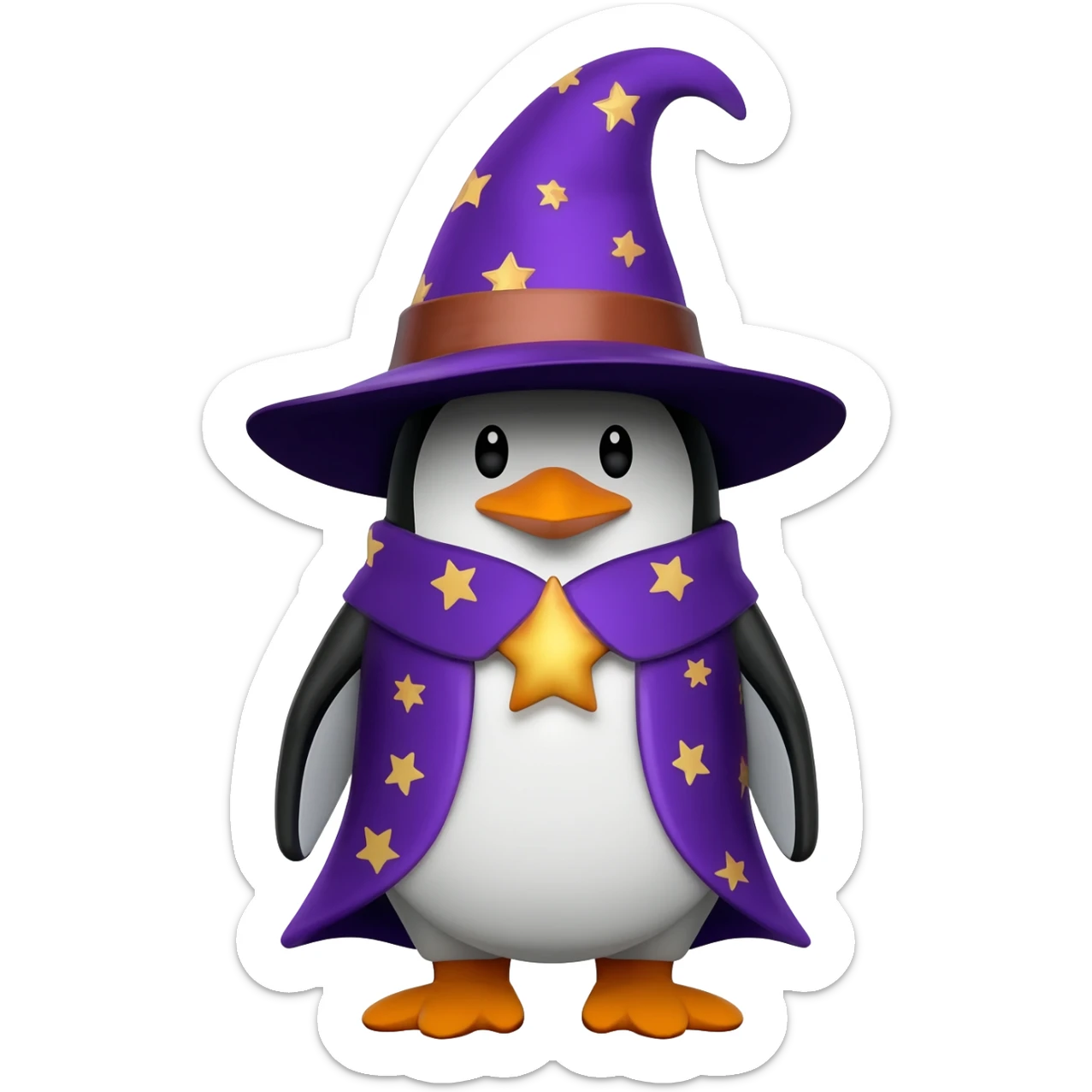 Penguin Wizard sticker