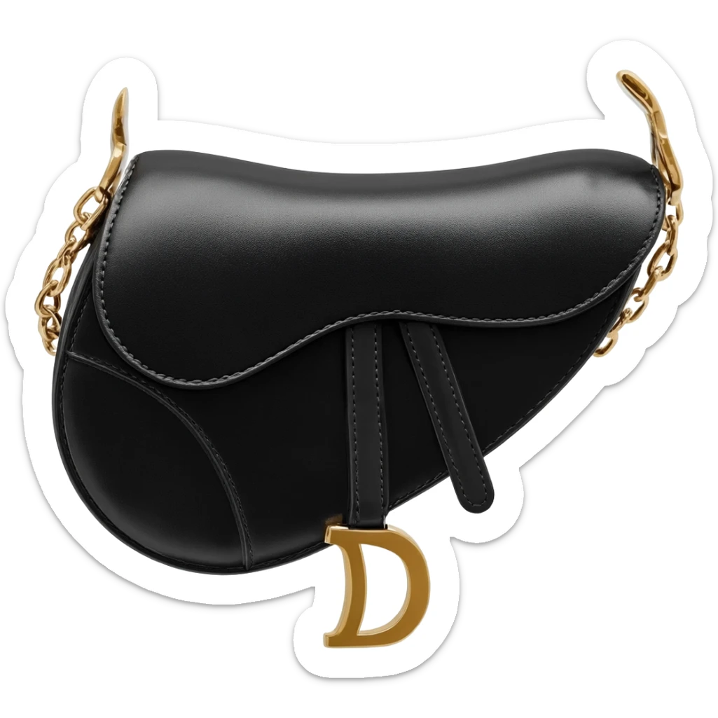 dior black saddle bag sticker