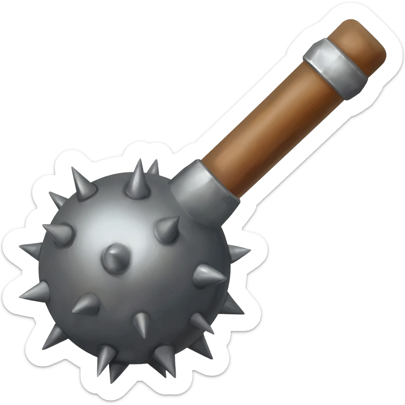 metal spiked flail ball without any handle or grip sticker