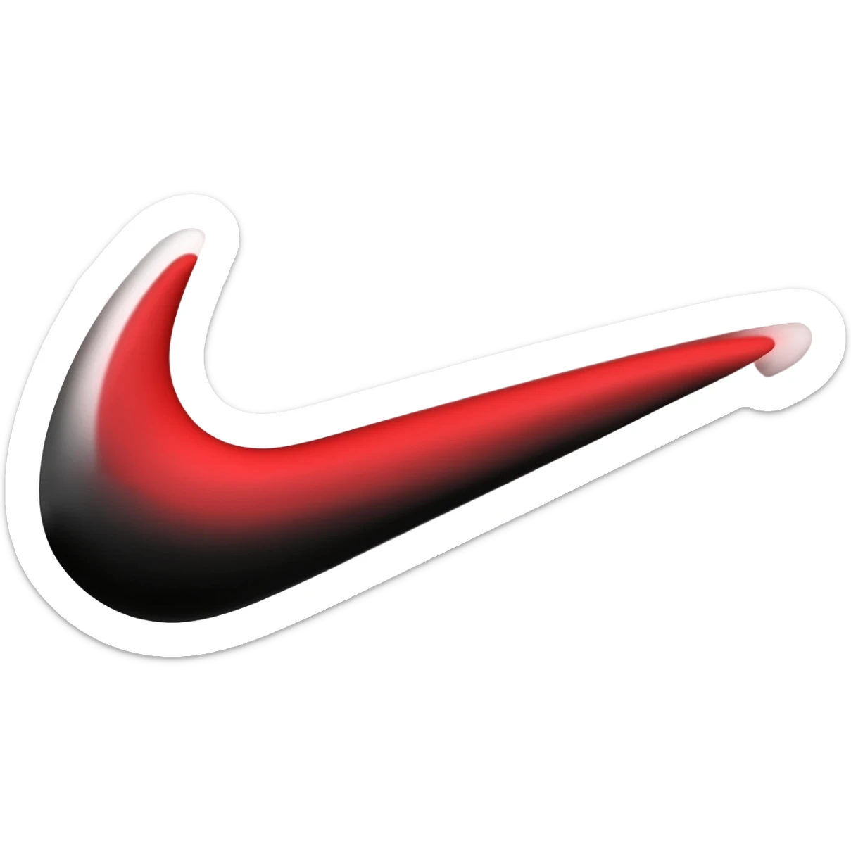 Red black Nike with white bows sticker