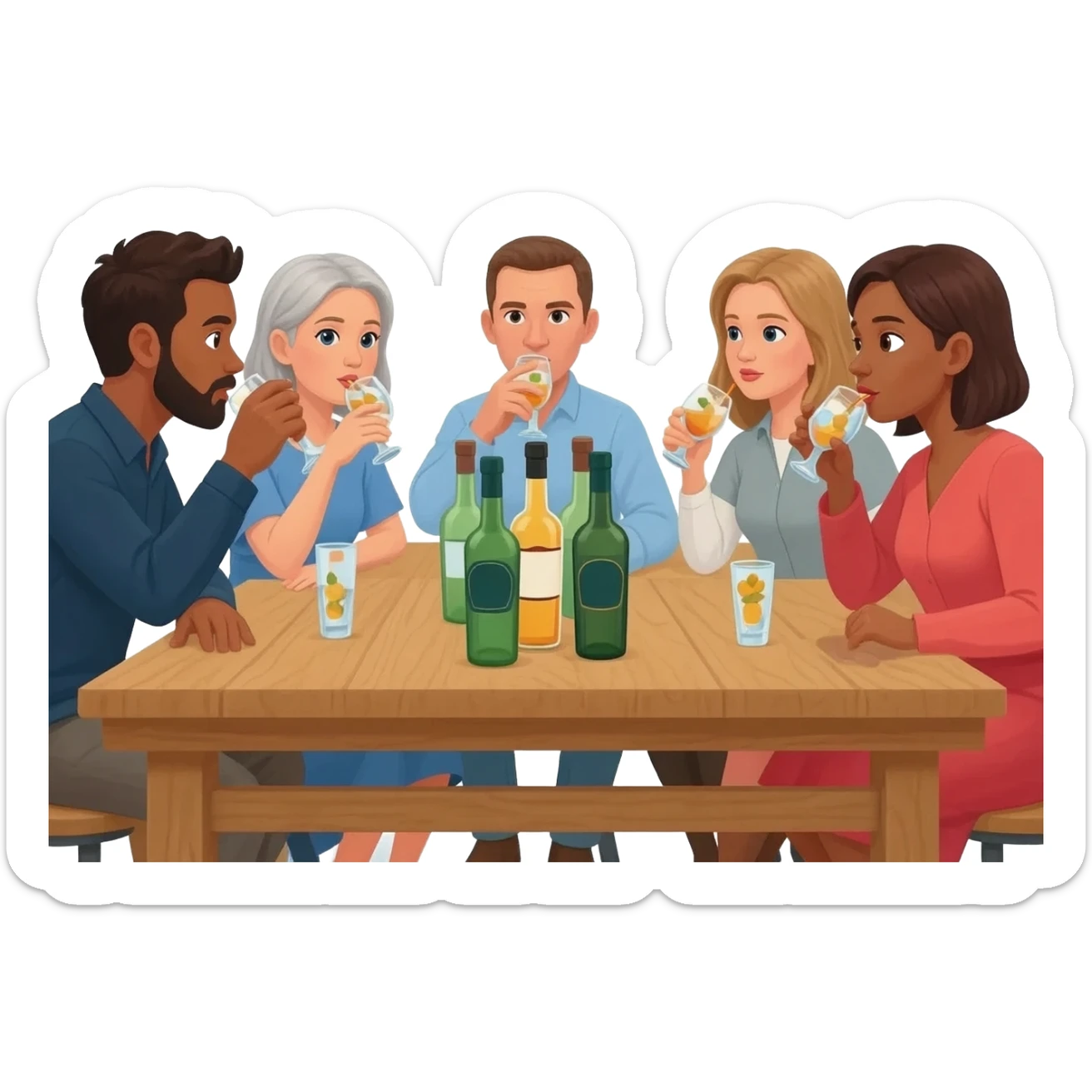 Gin Verkostung gruppe sticker