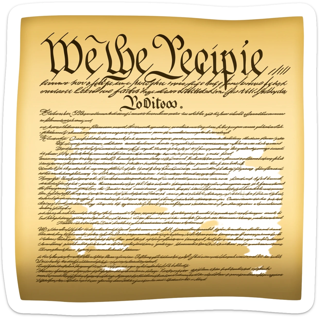 U.S. Constitution sticker