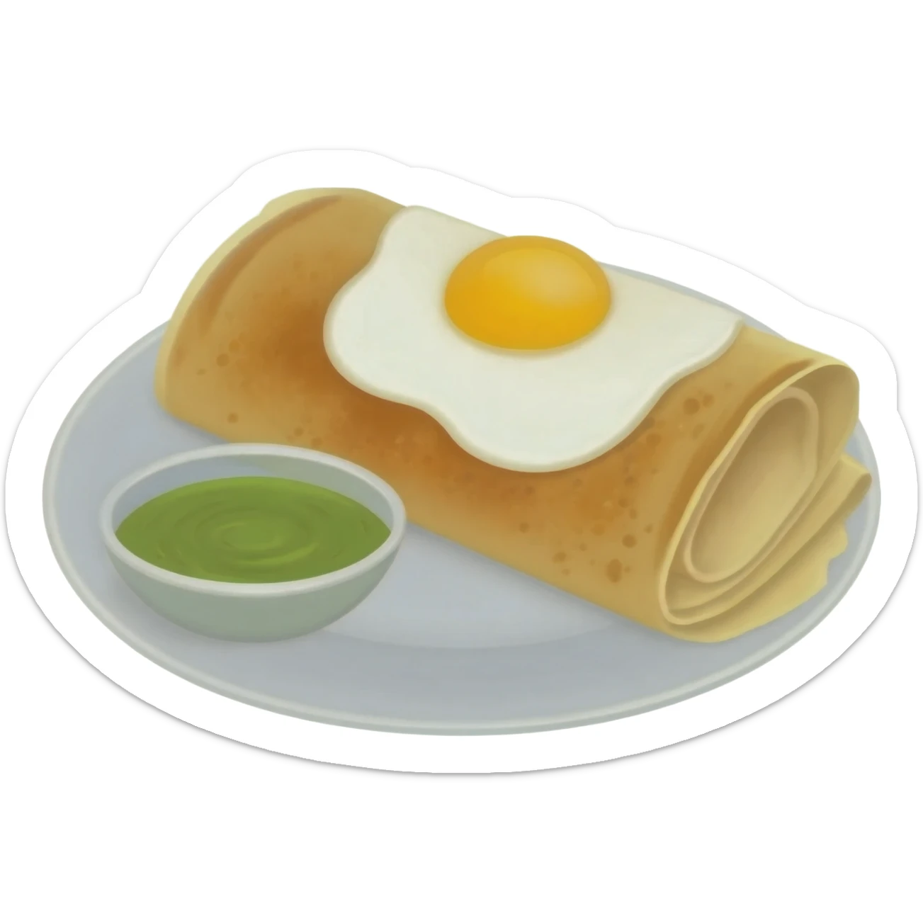 Egg Dosai with Kara Chutney sticker