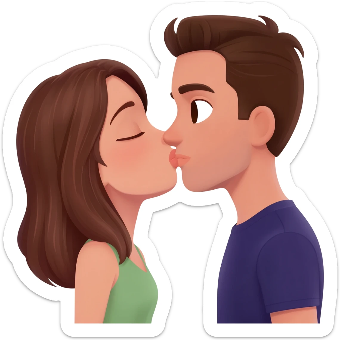 kiss a handsome stranger sticker