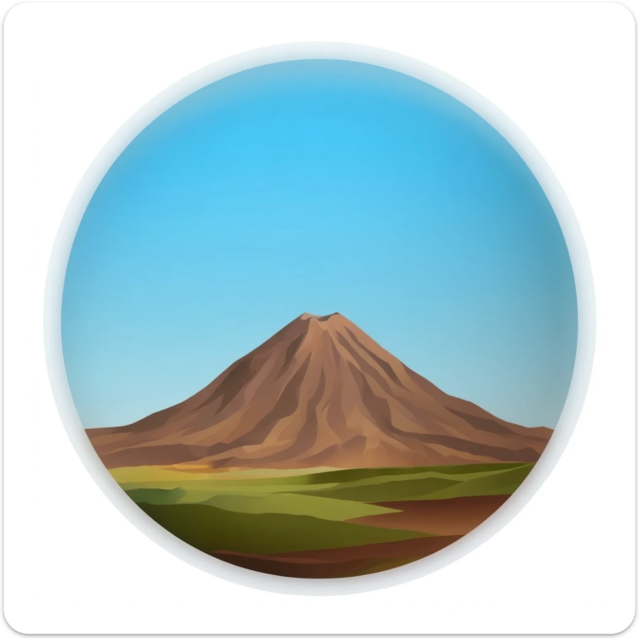Planet with Olympus mons sticker