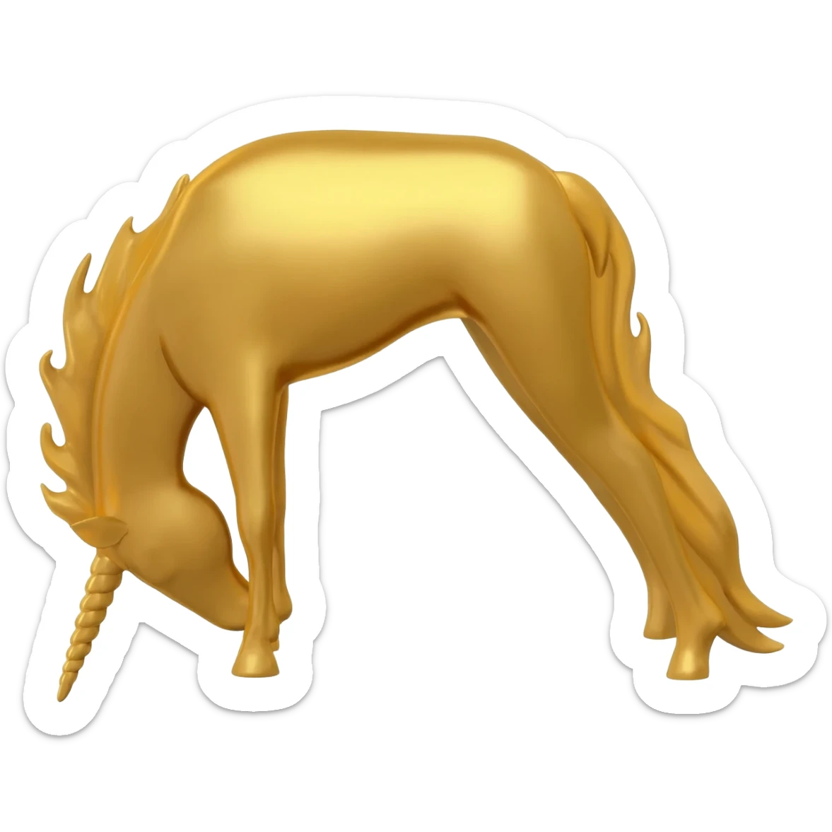 unicorn yoga sticker