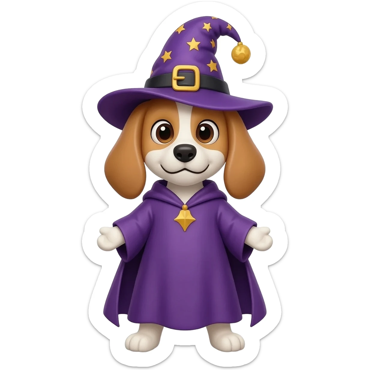 Dog wizard sticker