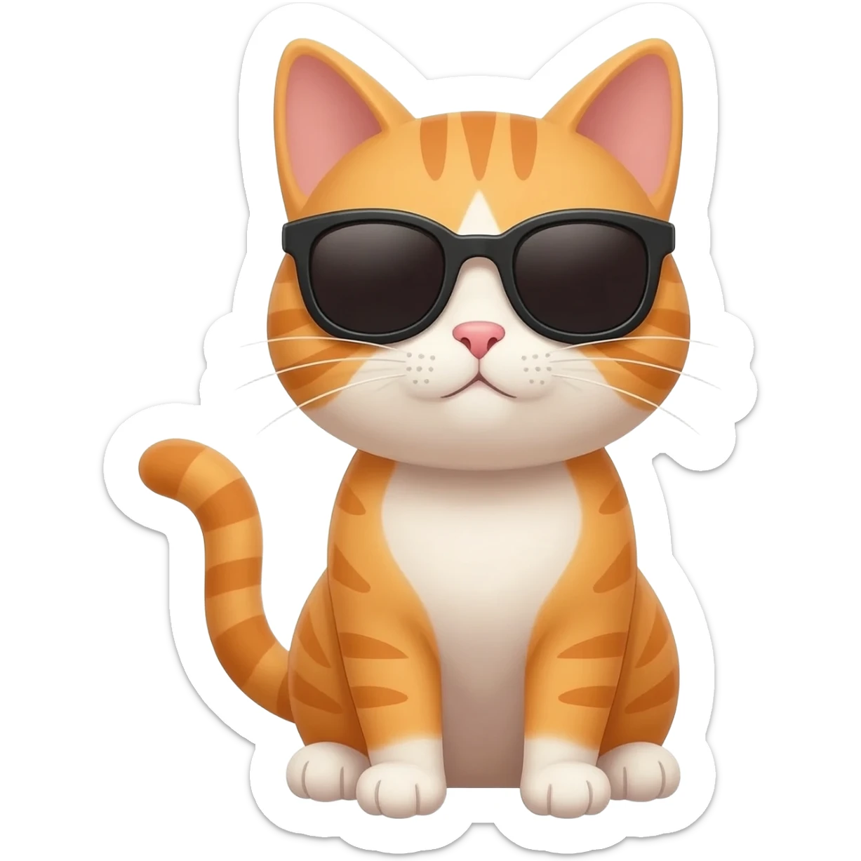 Cat wearing sunglasses sticker
