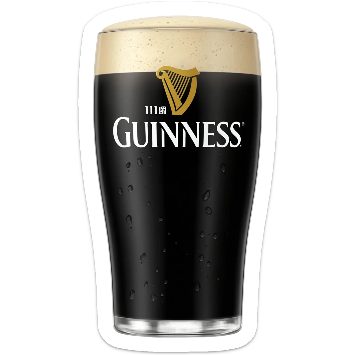 Glass of Guinness sticker