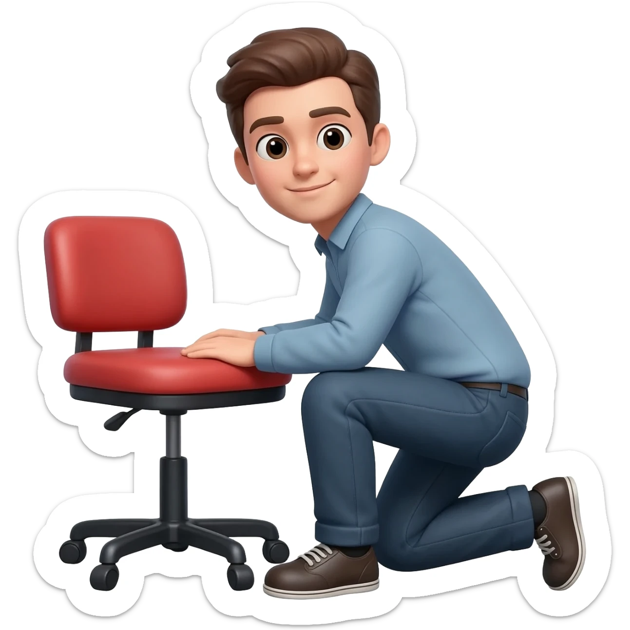 squat to chair sticker