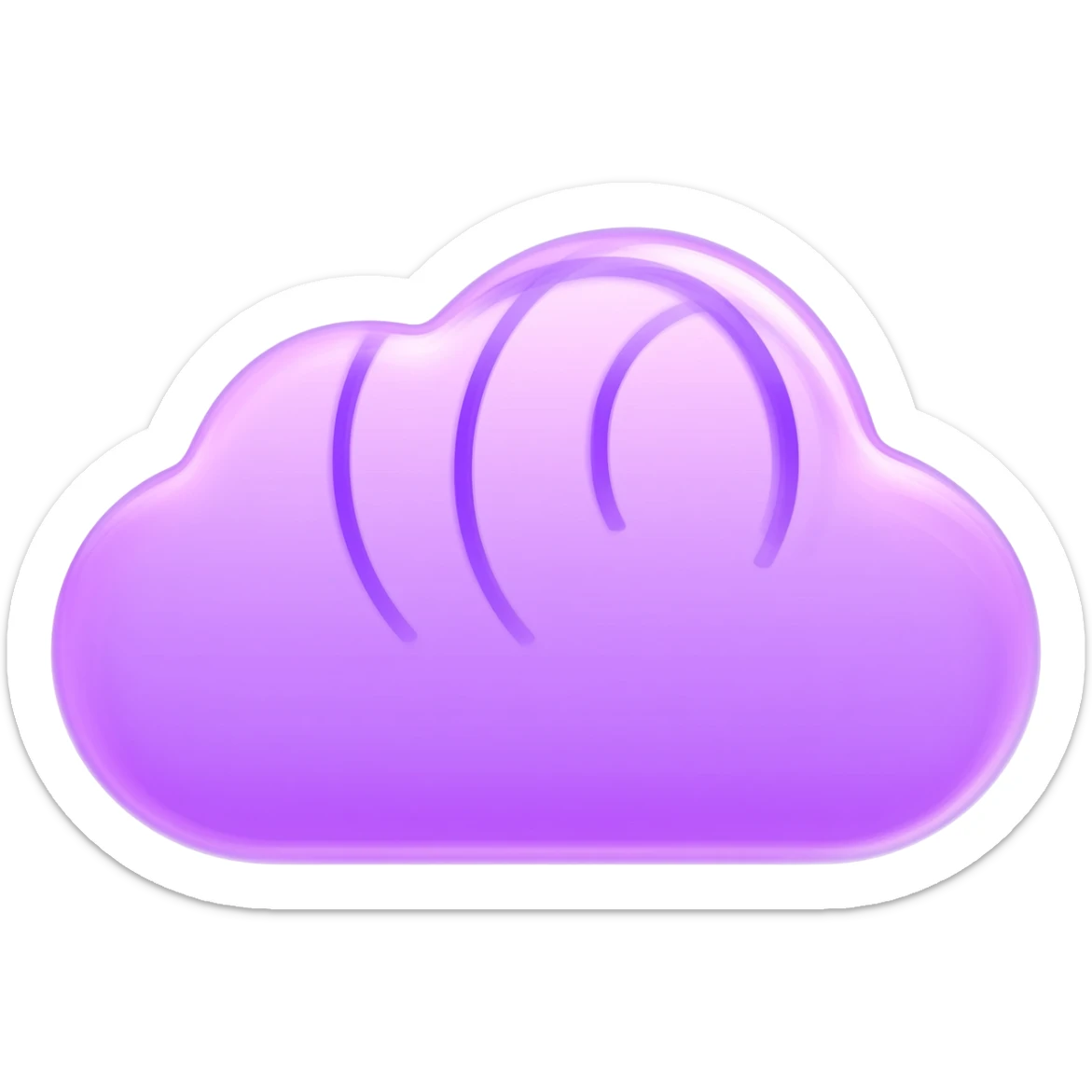 Purple fight cloud with 3 purple rings sticker