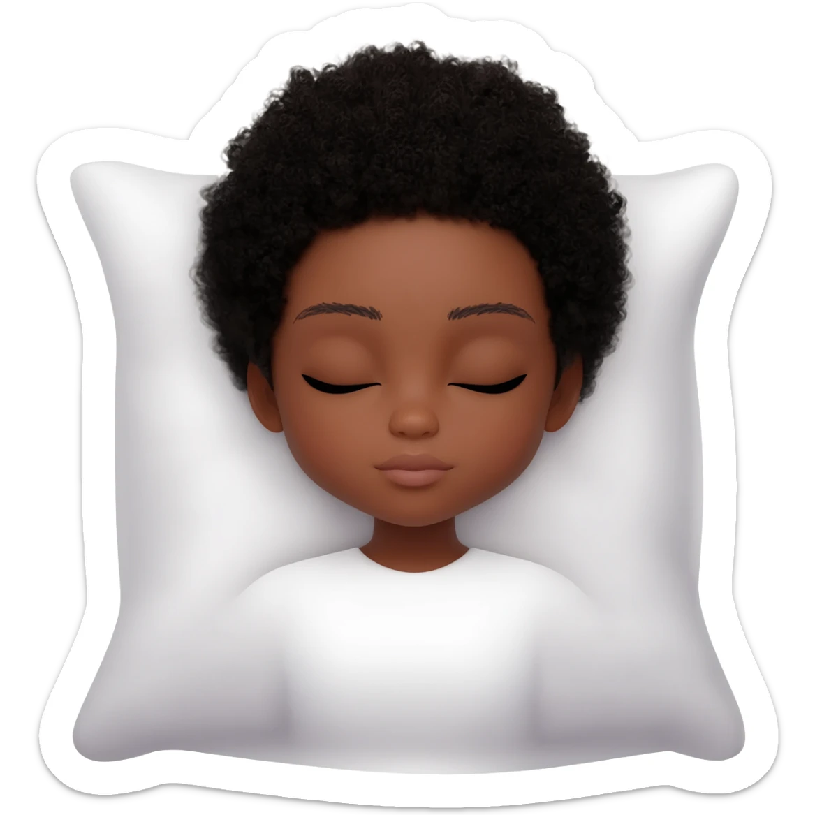 Gonemili Grace qui dort sur oreiller sticker