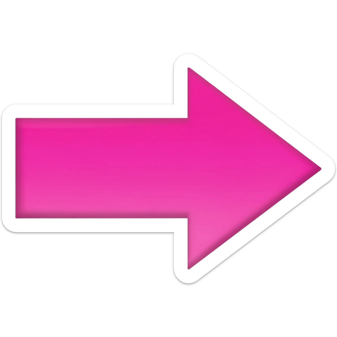 pink right arrow sticker
