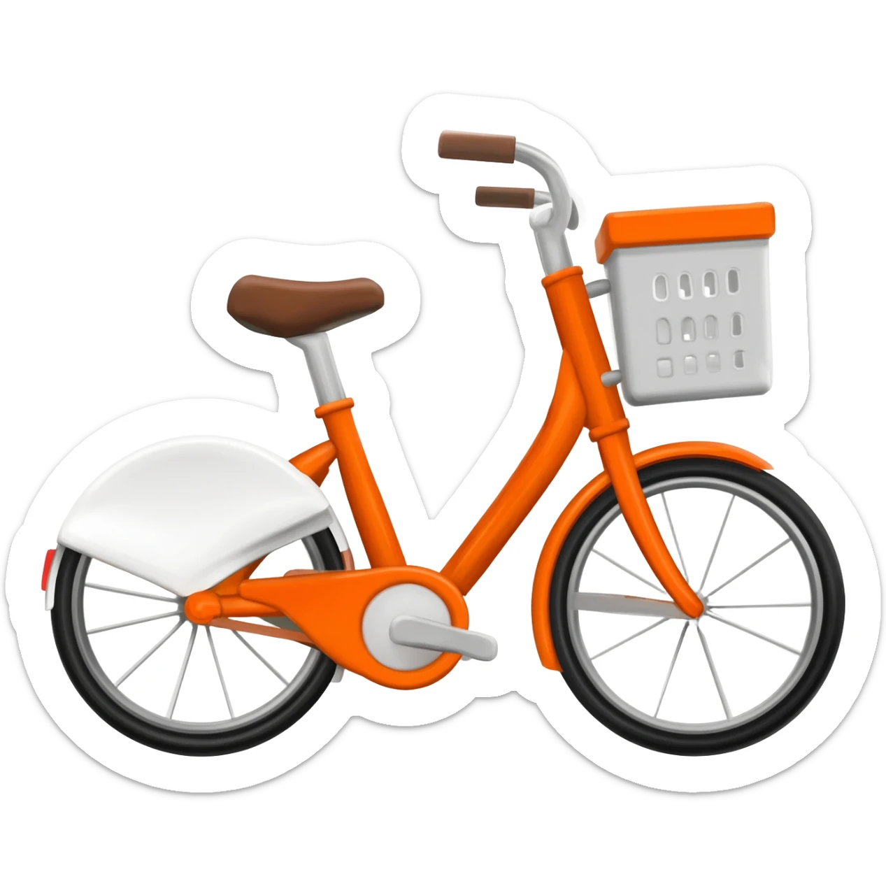 Food Delivery in Bike in Orange colour sticker