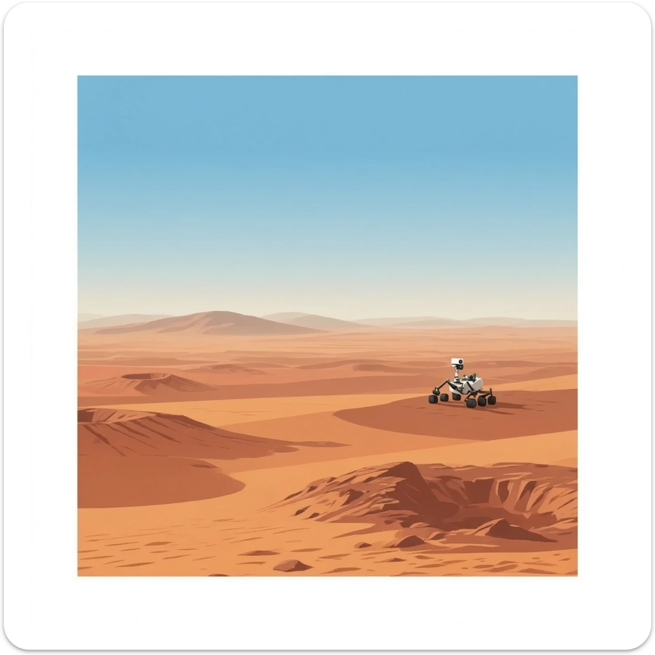 Mars a very realistic mars sticker