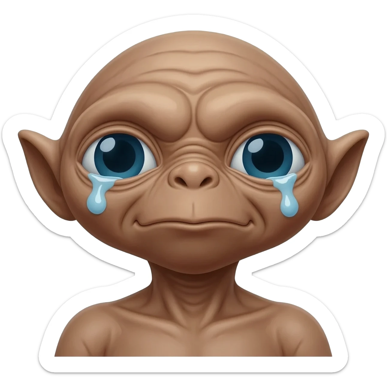 E.T. The Extra-Terrestrial from the movie getting sick sticker