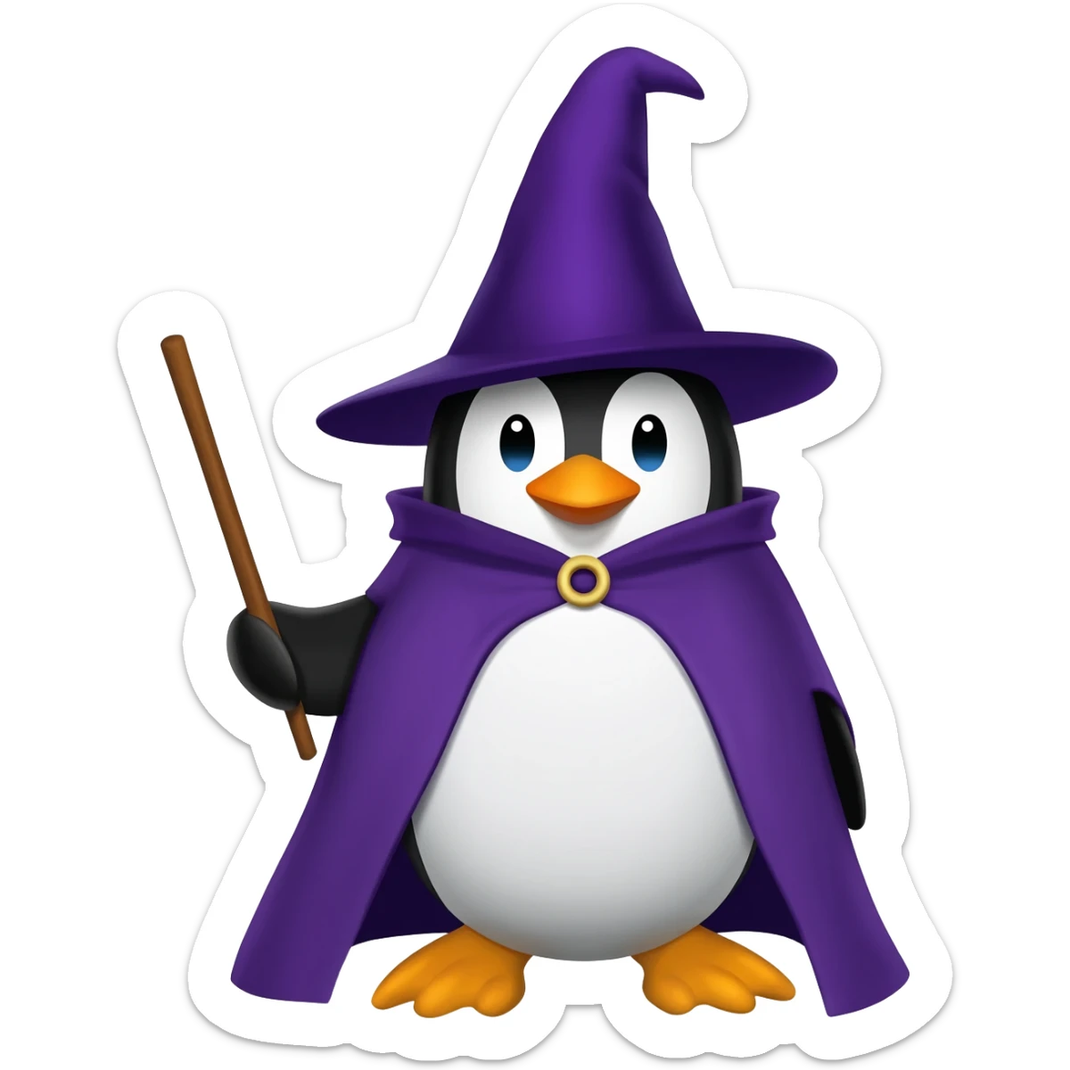 Penguin Wizard sticker