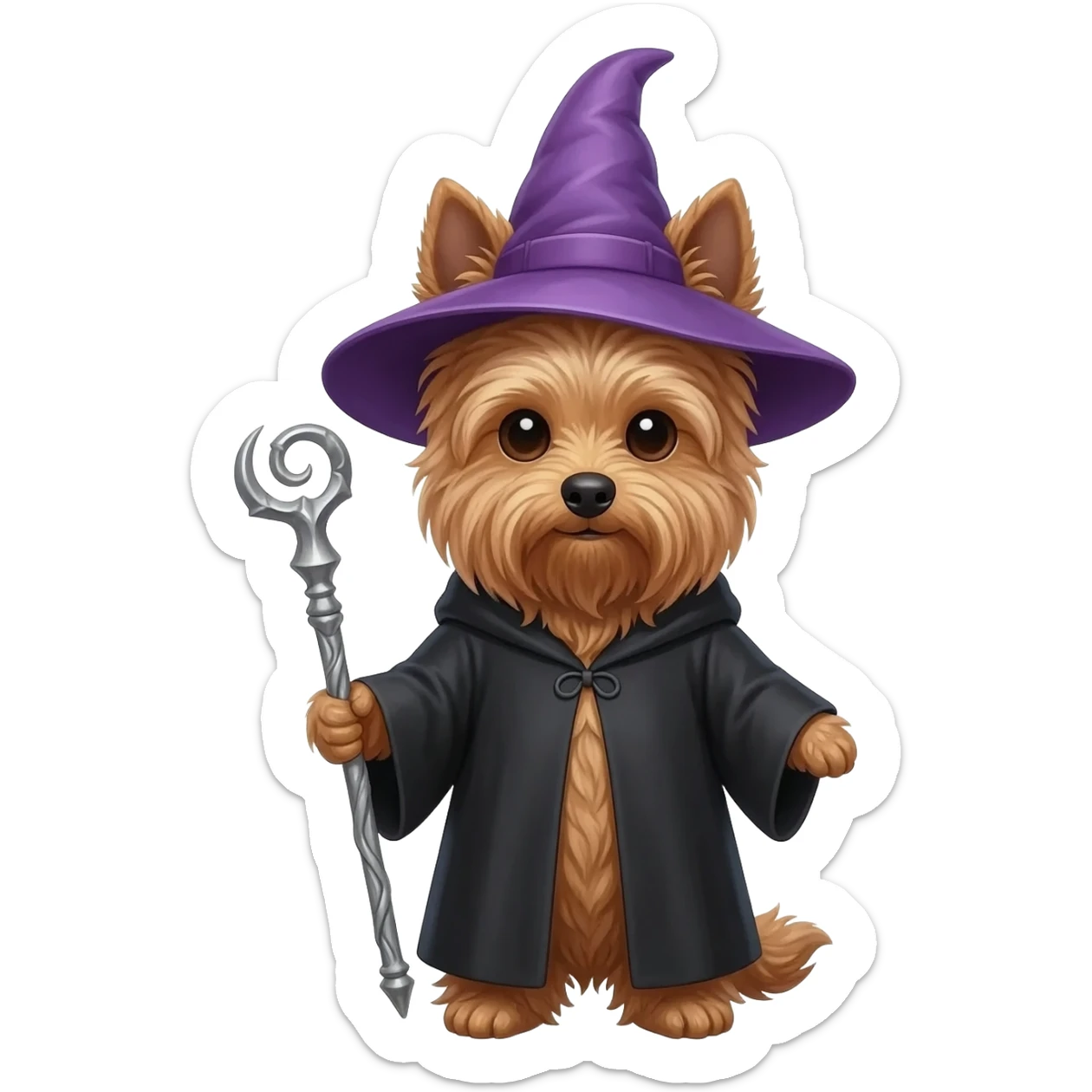 Dog wizard sticker