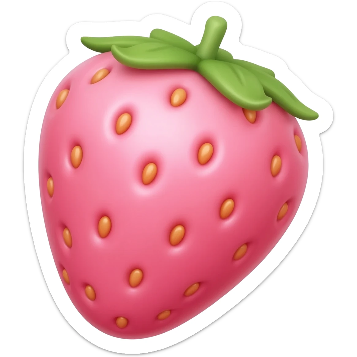 Pink strawberry cute sticker