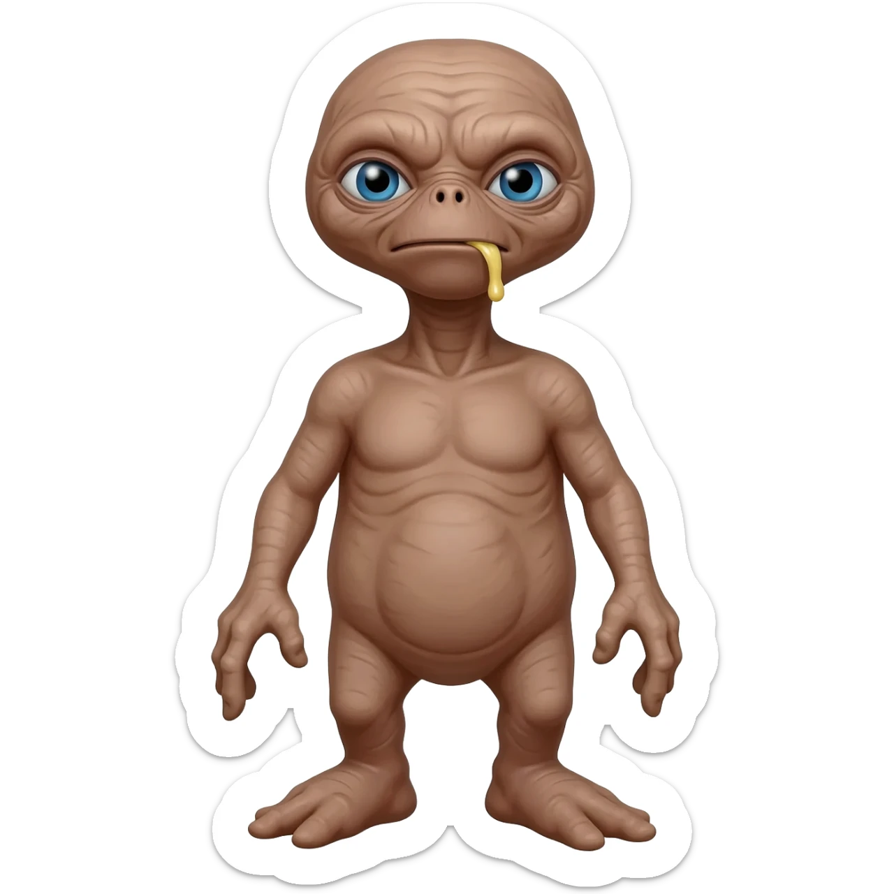 E.T. The Extra-Terrestrial from the movie vomiting sticker