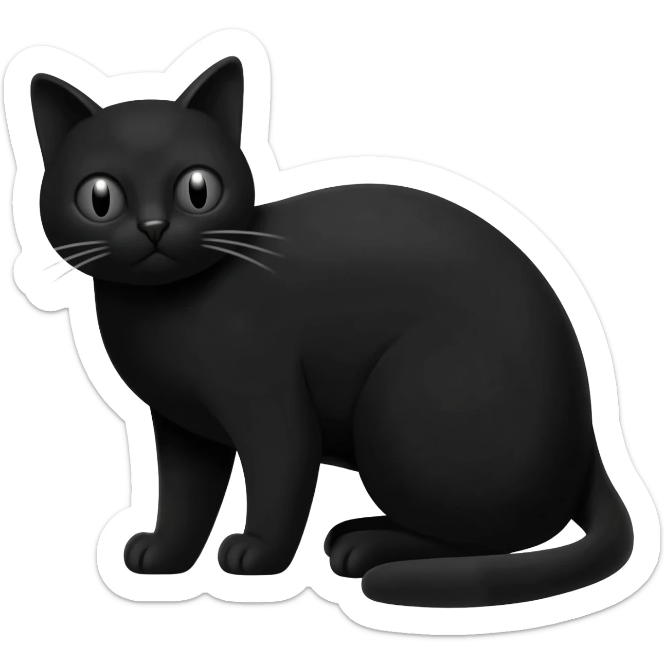 cat black sticker
