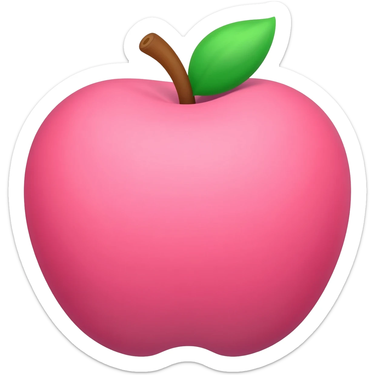 pink apple sticker