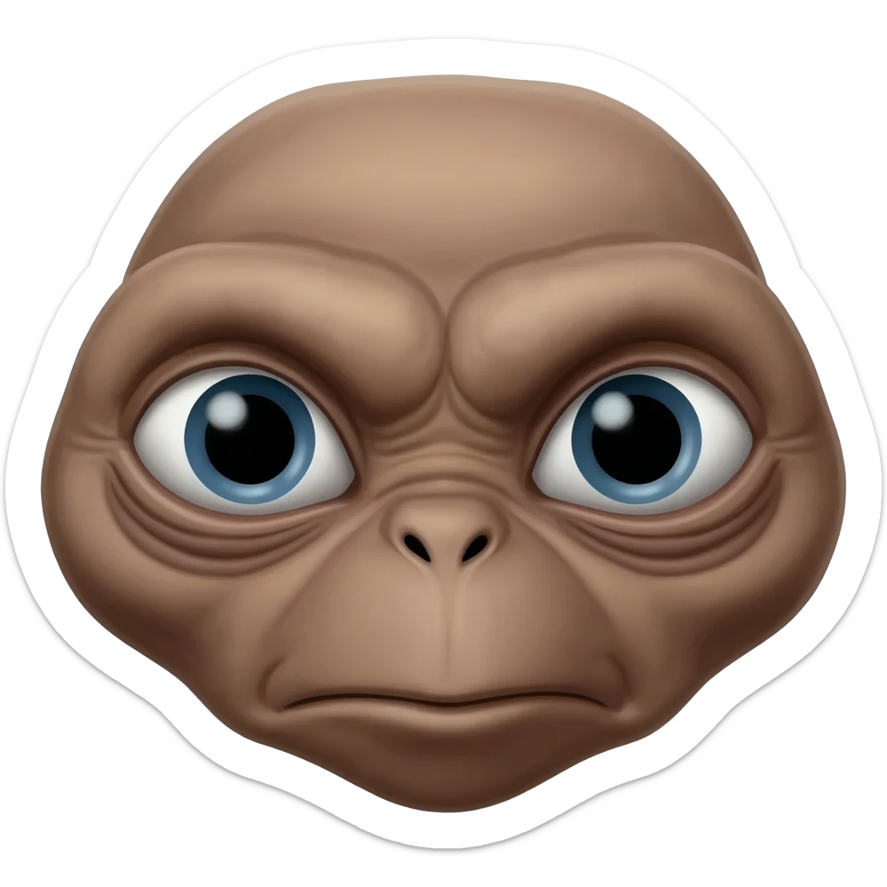 E.T. The Extra-Terrestrial from the movie getting sick sticker