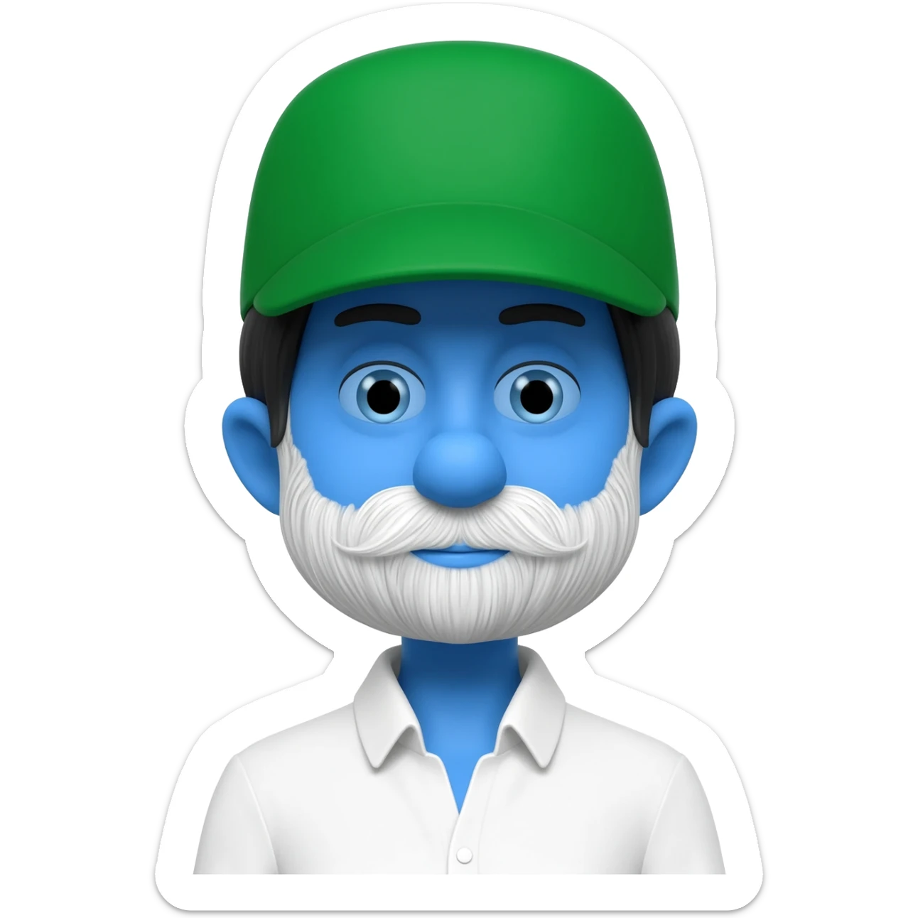 haz uno de una pitufa femenina que se vea que és pitufa igual que la pitufina en vez del color de pelo rubio negro sticker