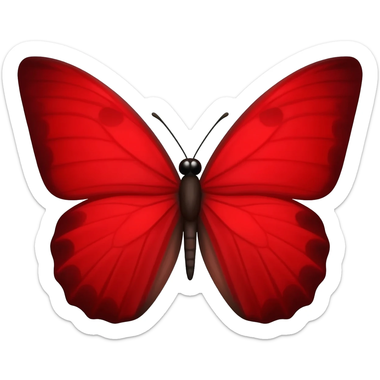 i want red butterfly emoji sticker