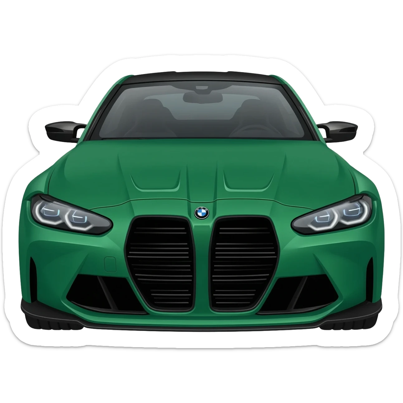 Bmw 2024 m3 cs green front sticker