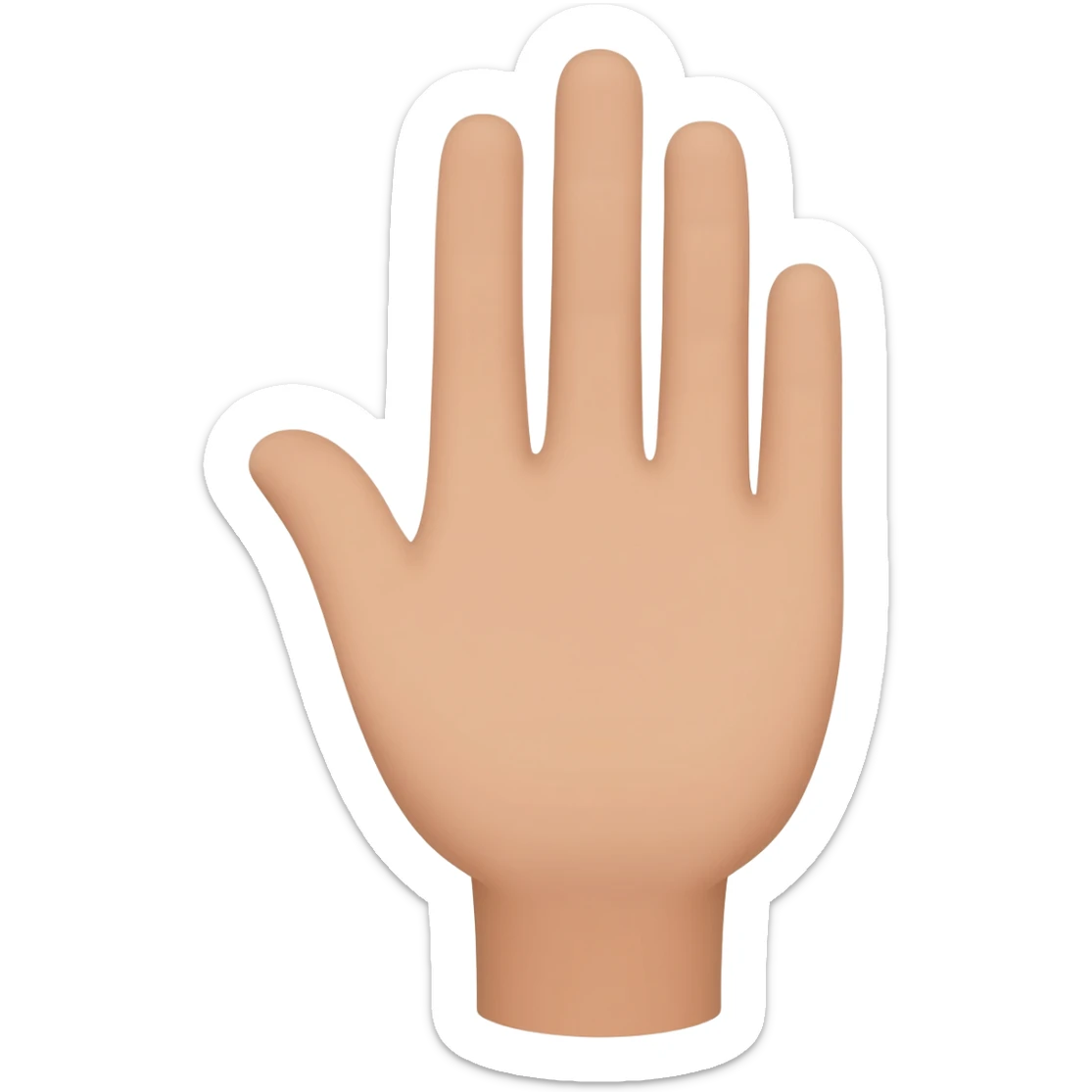 Three-finger salute sticker