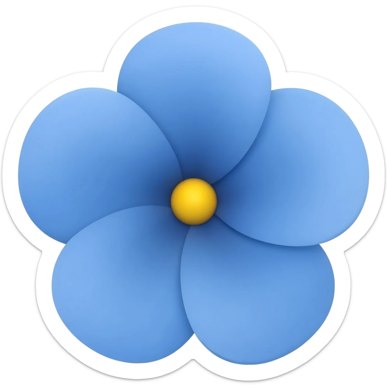 Blue flower sticker
