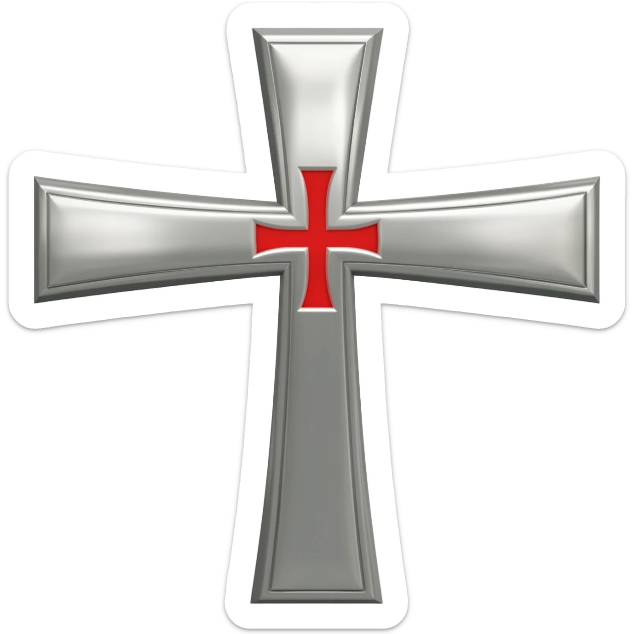 White knights templar cross sticker