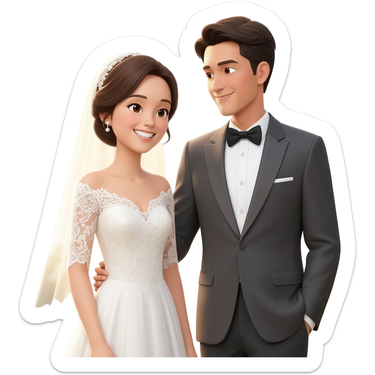 Wedding couple sticker