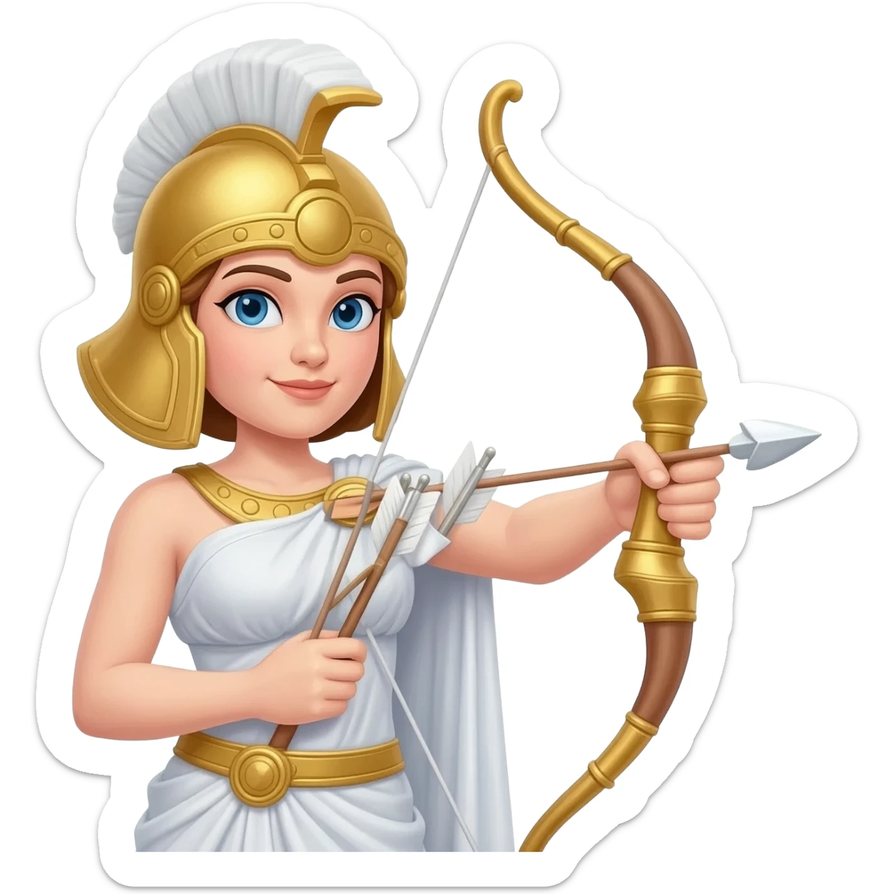 artemis bow arrow  greek god sticker