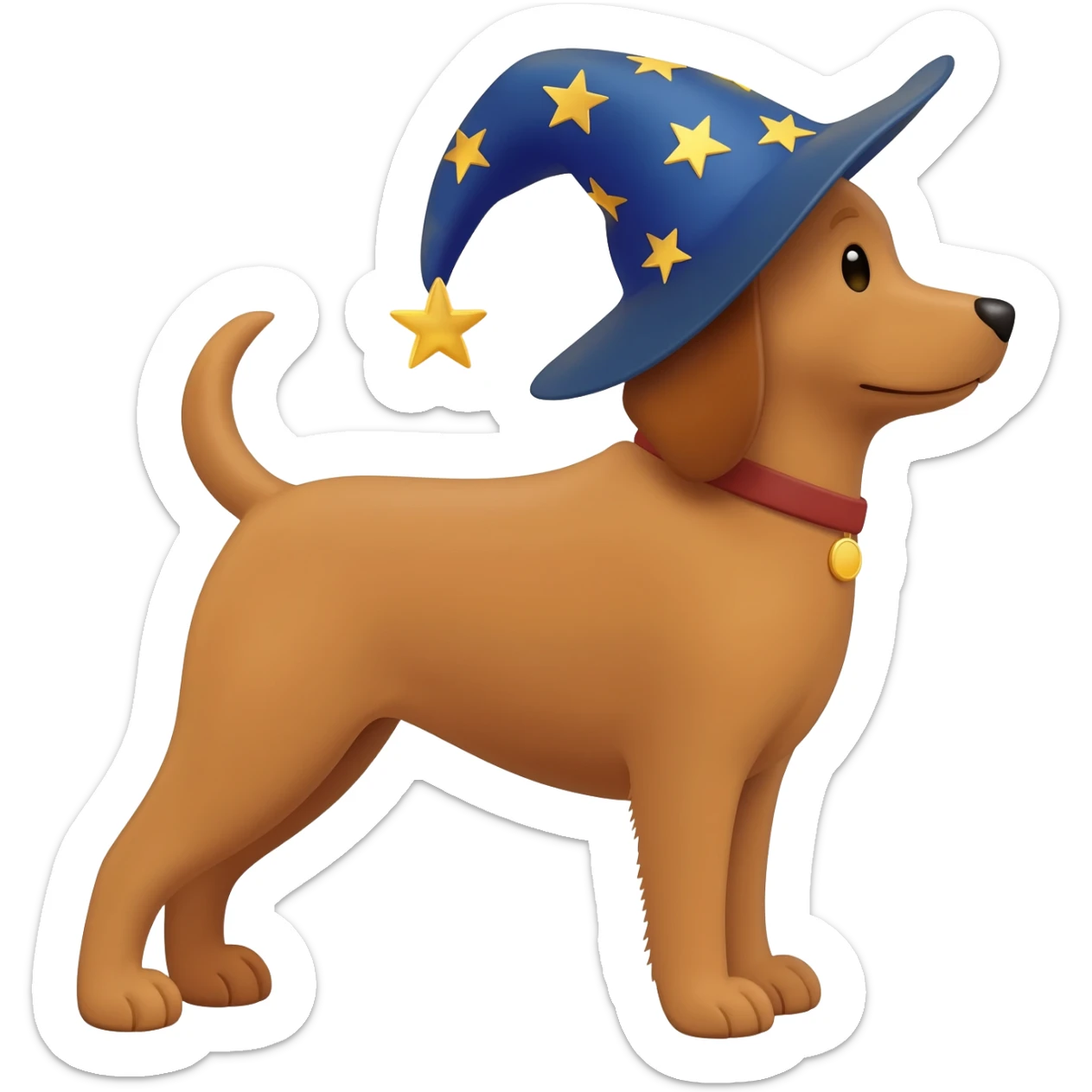 Dog wizard sticker