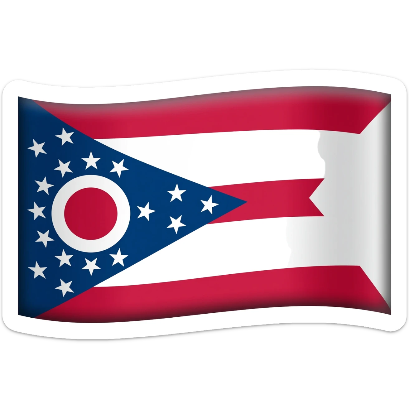 state of ohio flag sticker