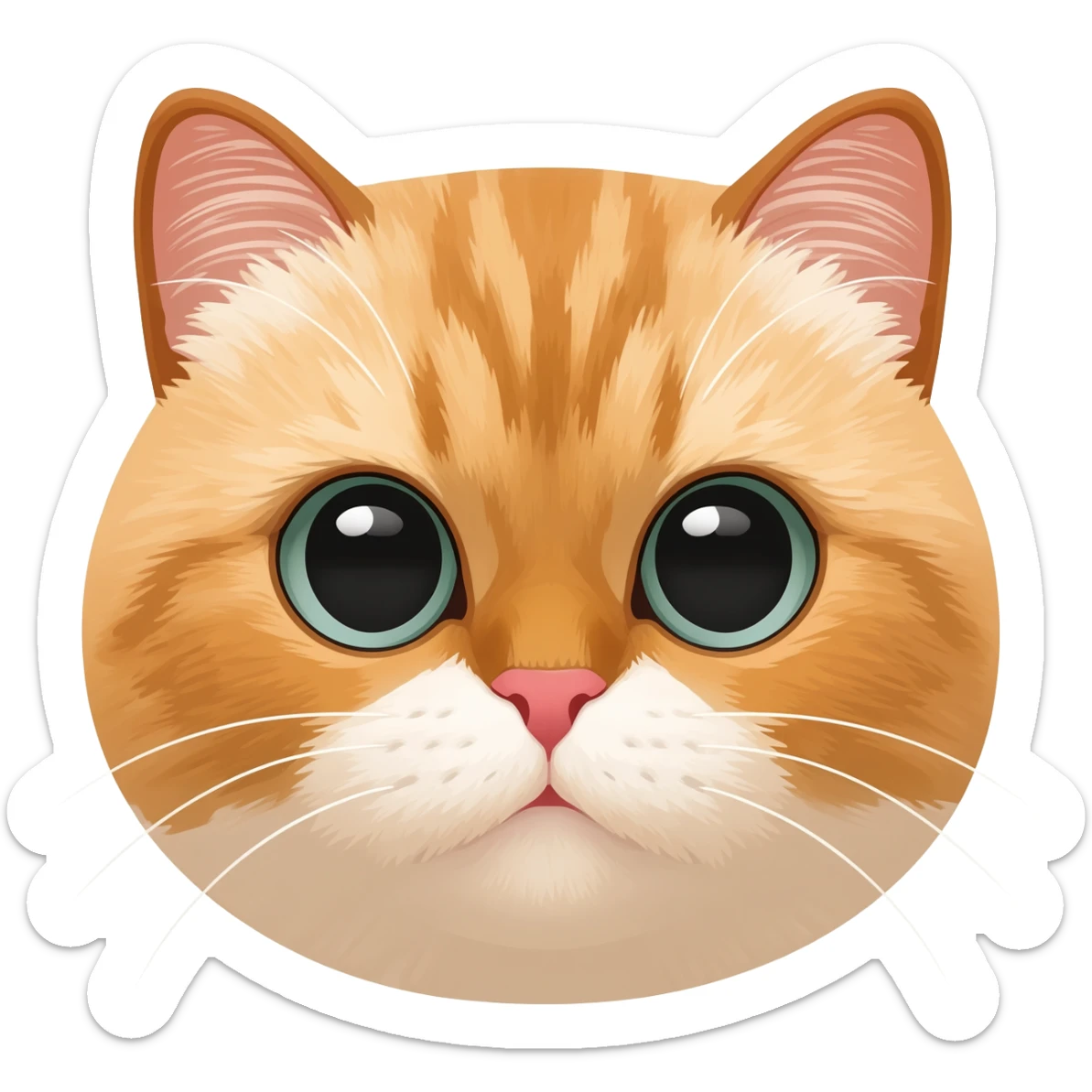 A Persian cat face sticker