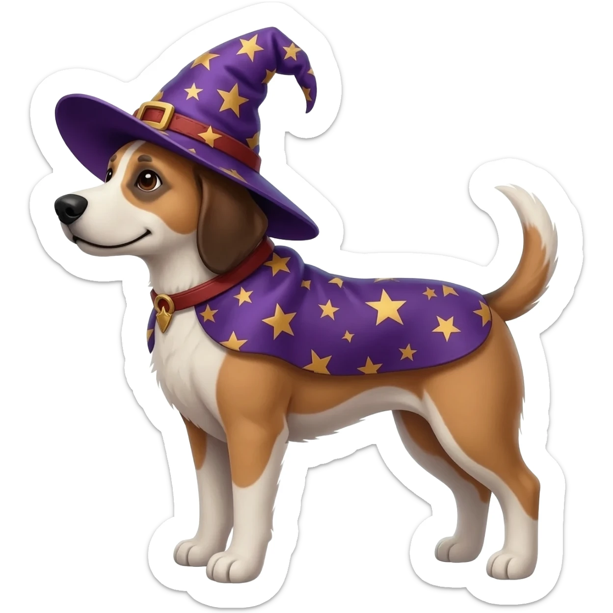 Dog wizard sticker