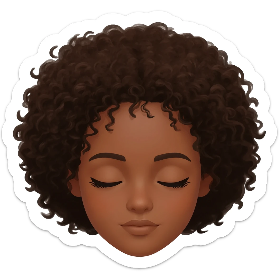 Chica negra  durmiendo sticker