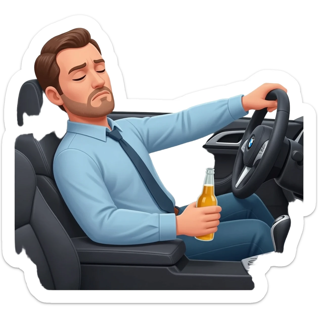 drunk main in a bmw x5 sticker