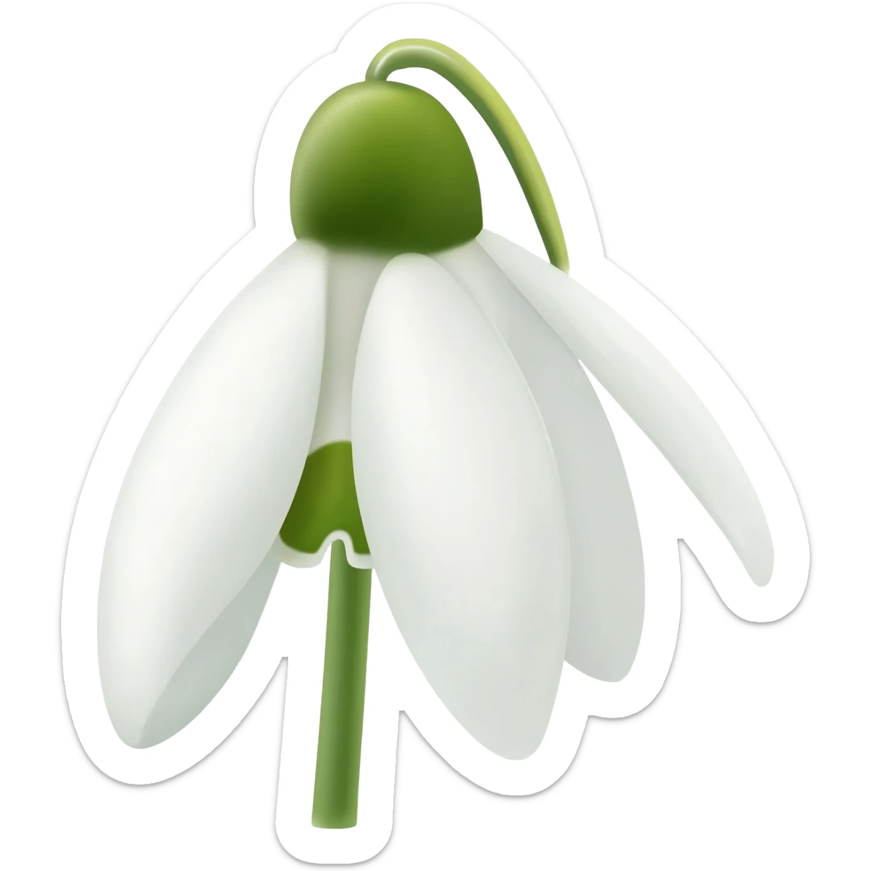 Snowdrop flower sticker