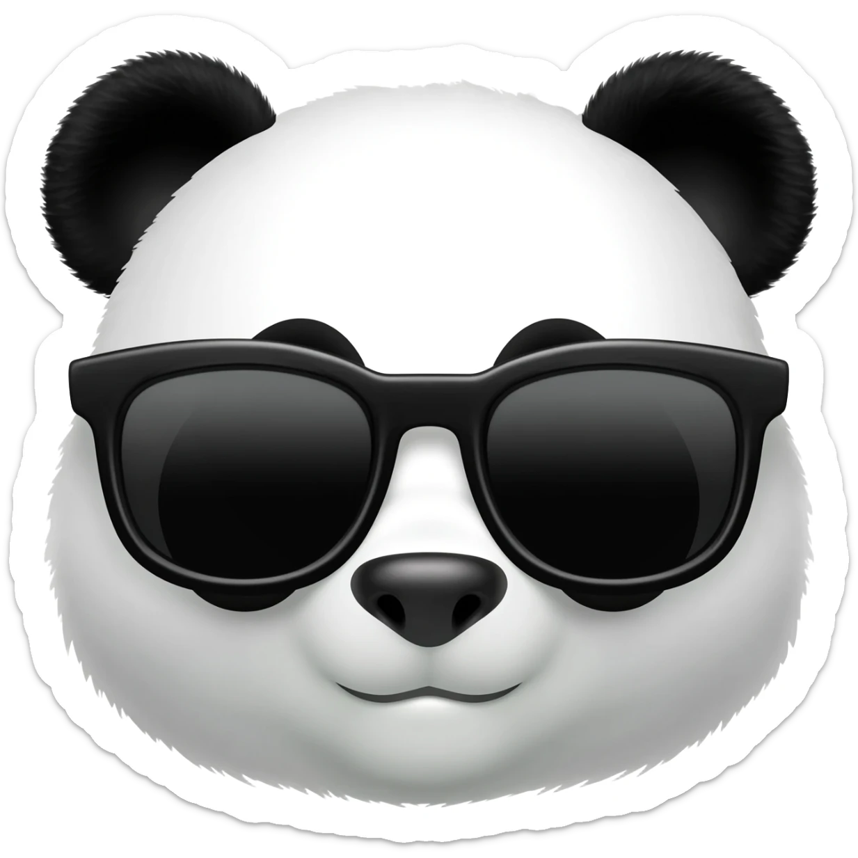 cabeza de panda con gafas negras de sol sticker