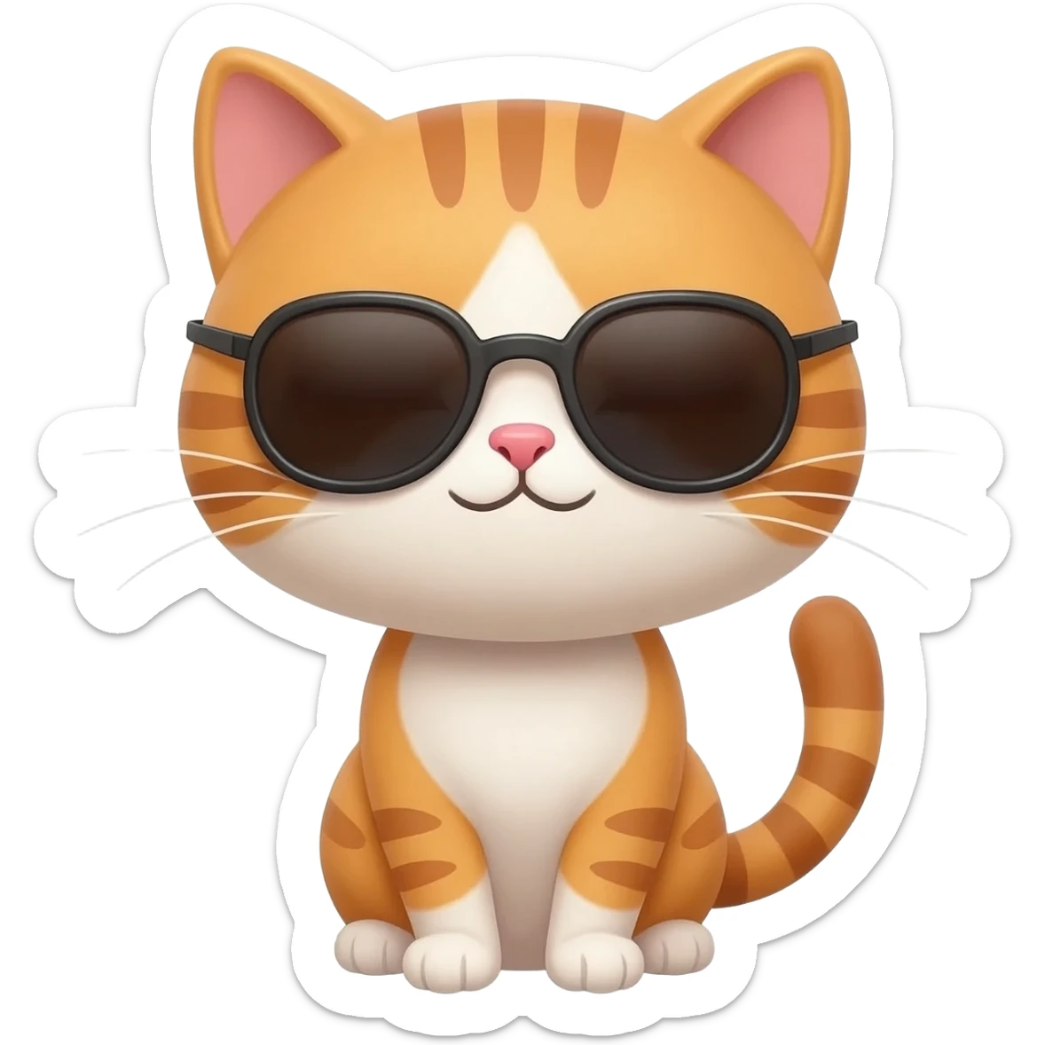 Cat wearing sunglasses sticker