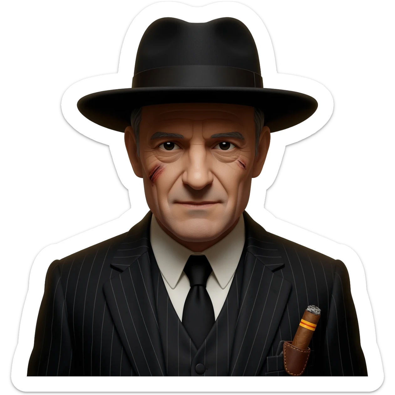 Old Italian mafia style gentleman sticker